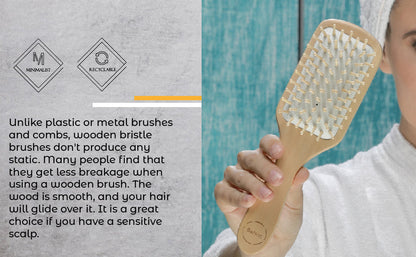 Natural Wooden Detangling Hair Brush