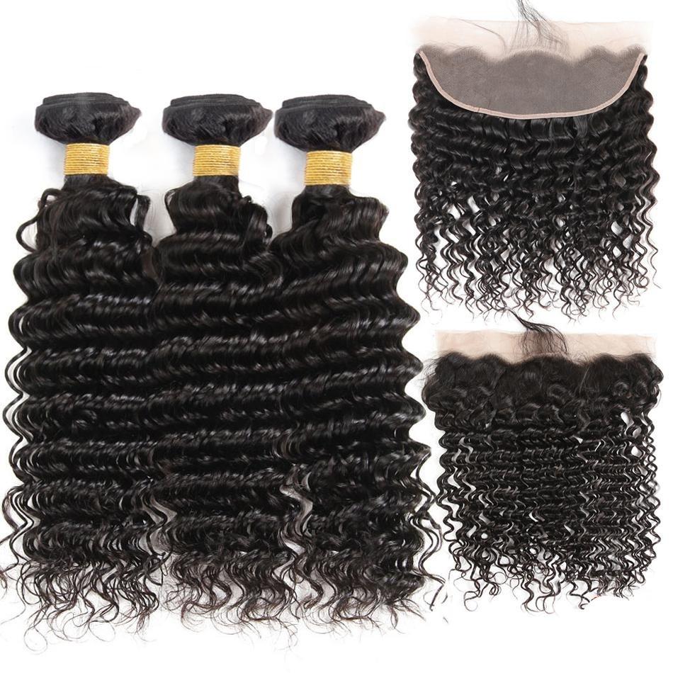 BeuMax 10A Grade 3/4 Deep Wave bundles with 13x4 Frontal