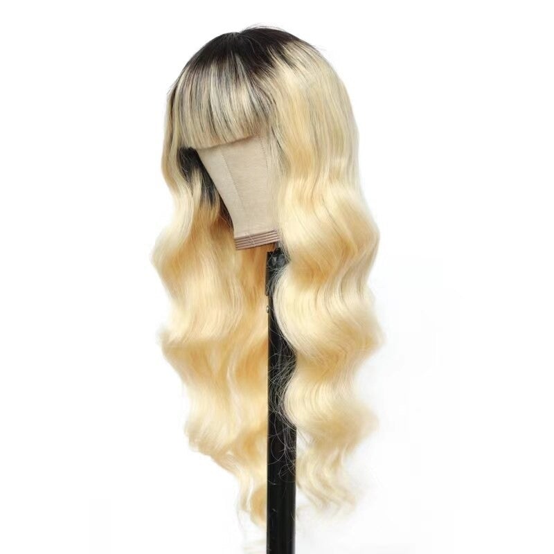 #1B/613 Body Wave 180% Density #613 Wig with Bang 200% Density Human H