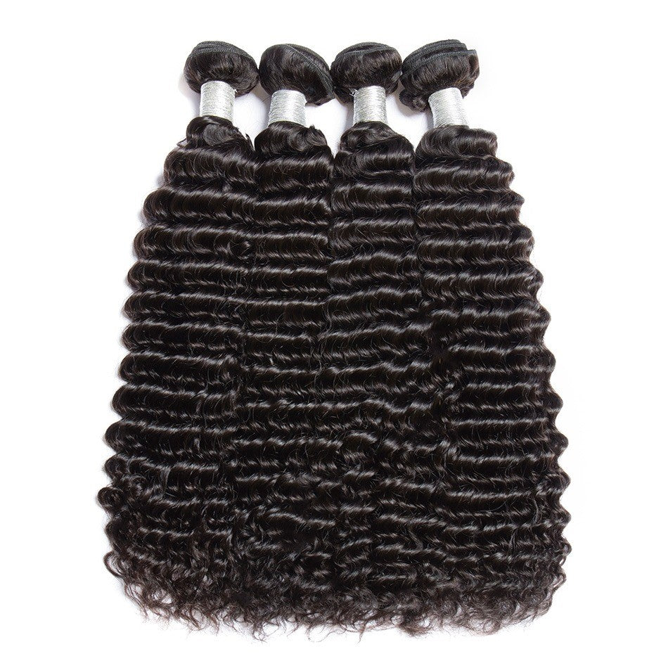 10A Grade 1/3/4 Deep Wave Brazilian Human Hair Bundles