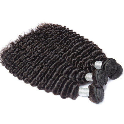 10A Grade 1/3/4 Deep Wave Brazilian Human Hair Bundles