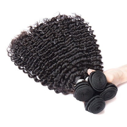 10A Grade 1/3/4 Deep Wave Brazilian Human Hair Bundles