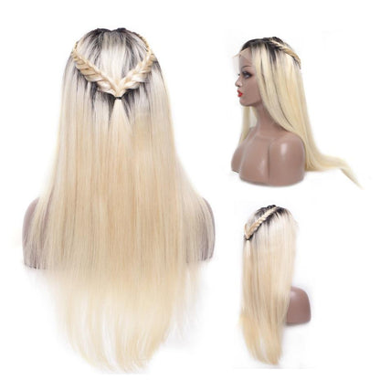 Straight 1B/613 Transparent Lace 13x4 Frontal Wig 4x4 Closure Wig 13x6