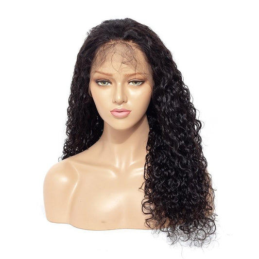 13x4 HD Transparent Lace Frontal Water Wave Human Hair Wigs 200% Densi