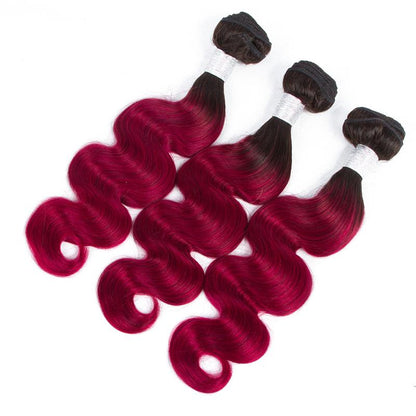 BeuMax 1B Burgundy Body Wave BUNDLES with CLOSURES & FRONTALS