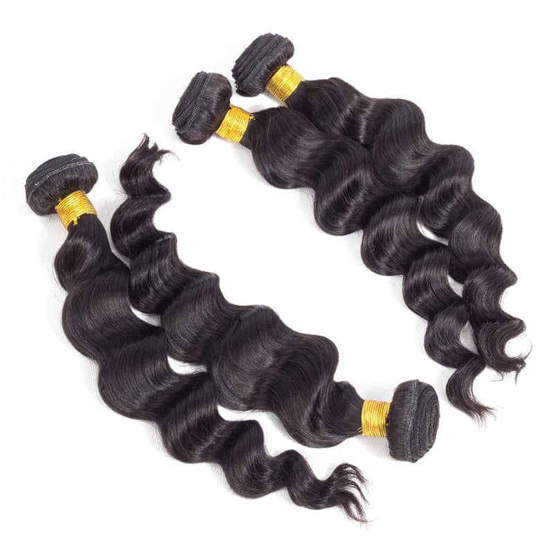 BeuMax 10A Grade 3/4 loose body wave bundles with 13x4 Frontal