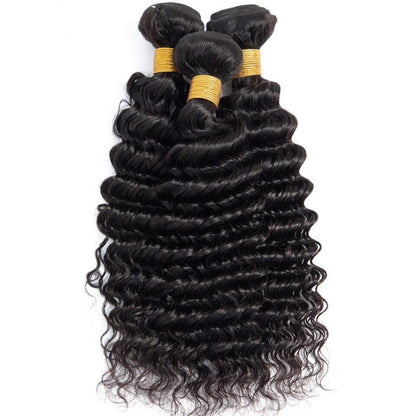 BeuMax 10A Grade 3/4 Deep Wave bundles with 13x4 Frontal