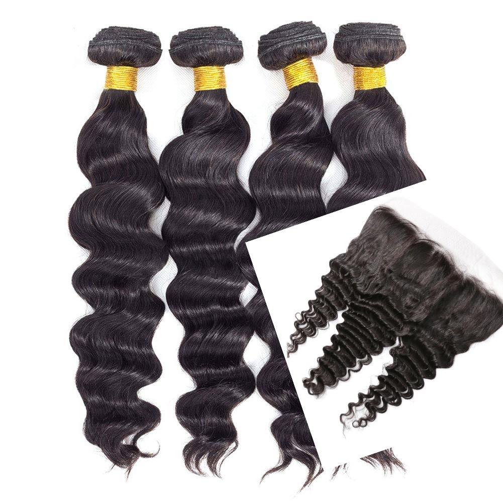 10A Grade 3/4 Loose Body Wave bundles with 4x4 Closures &13x4 Frontal