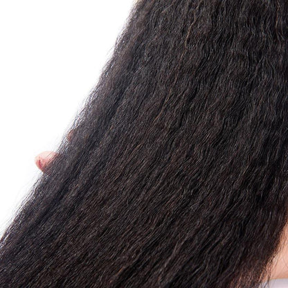 BeuMax 10A Grade 3/4 Kinky Straight Bundles with 4x4 Closure Brazilian