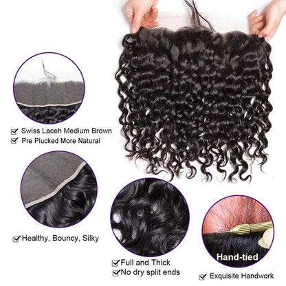 Brazilian Jerry Curl 10A Grade 3/4 bundles with 4x4 Closures & 13x4 Fr