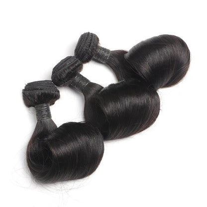 10A Grade Brazilian Egg Curl Fumi Human Hair Bundles With 4x4 Closure