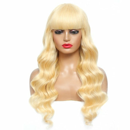 #1B/613 Body Wave 180% Density #613 Wig with Bang 200% Density Human H