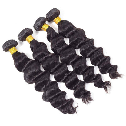 BeuMax 10A Grade 3/4 Loose body Wave  Bundles with 4x4 Closure