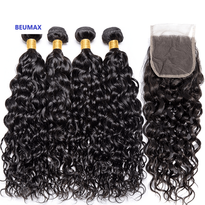 Brazilian Jerry Curl 10A Grade 3/4 bundles with 4x4 Closures & 13x4 Fr