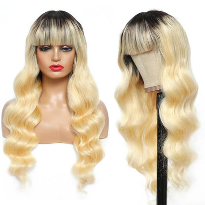 #1B/613 Body Wave 180% Density #613 Wig with Bang 200% Density Human H