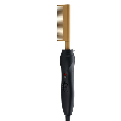 Ceramic Electric Hot Comb Hair Dryer Brush and Auto Shut Off Black