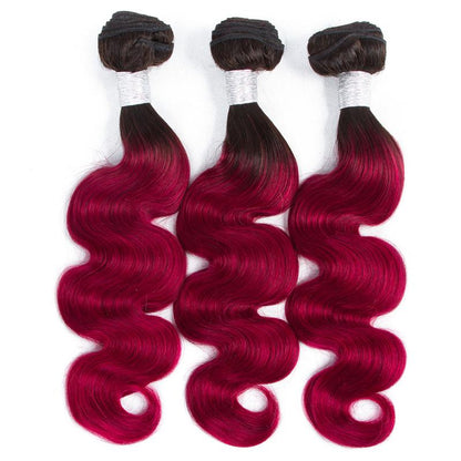 BeuMax 1B Burgundy Body Wave BUNDLES with CLOSURES & FRONTALS