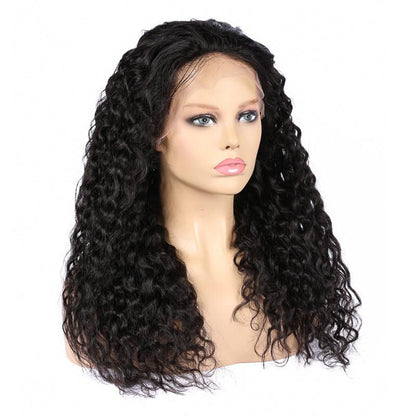 13x4 HD Transparent Lace Frontal Deep Wave Human Hair Wigs 200% Densit