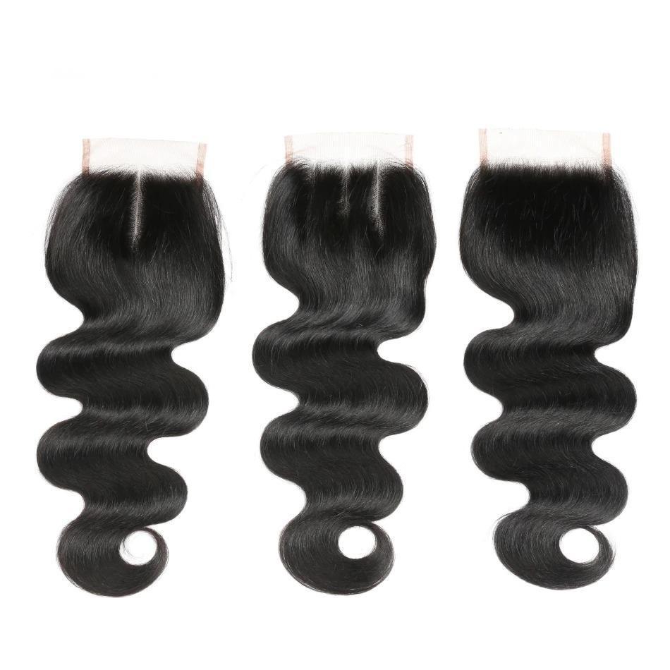 10A Grade Body Wave 3/4 Human Hair Bundles with 4x4 Closure 13x4 front