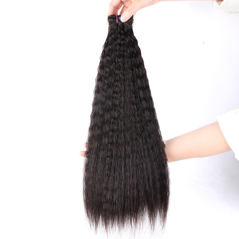 Super Double Drawn 12A Grade Kinky Straight BUNDLES with CLOSURES & FR