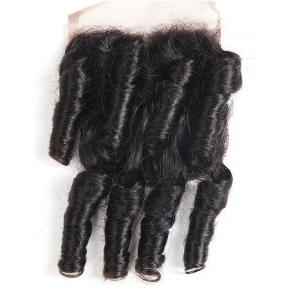 10A Grade 3/4 Spring Curl Fumi Human Hair bundles with 4x4 Closures &