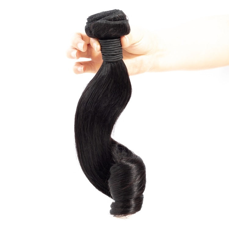 10A Grade Brazilian Egg Curl Fumi Human Hair Bundles With 4x4 Closure