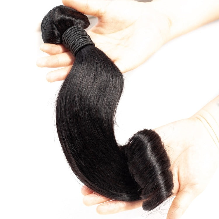 10A Grade Brazilian Egg Curl Fumi Human Hair Bundles With 4x4 Closure