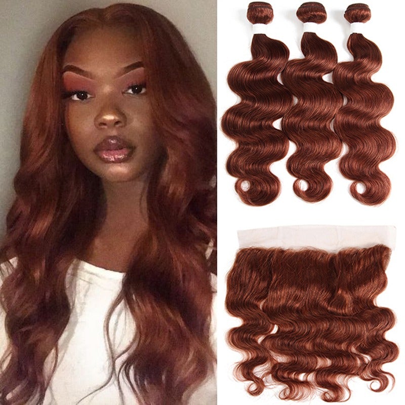 10A Grade #33 Body Wave #4 BUNDLES with CLOSURES & FRONTALS