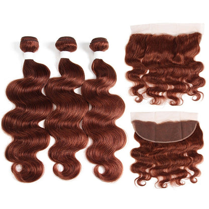 10A Grade #33 Body Wave #4 BUNDLES with CLOSURES & FRONTALS