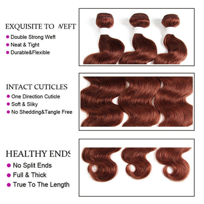 10A Grade #33 Body Wave #4 BUNDLES with CLOSURES & FRONTALS