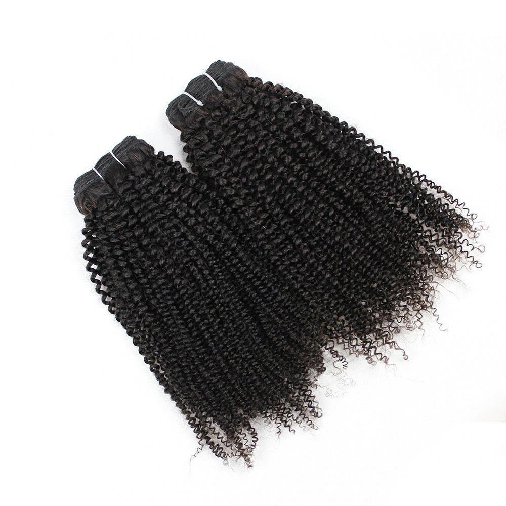 Super Double Drawn 12A Grade Afro Kinky Curly BUNDLES with CLOSURES &