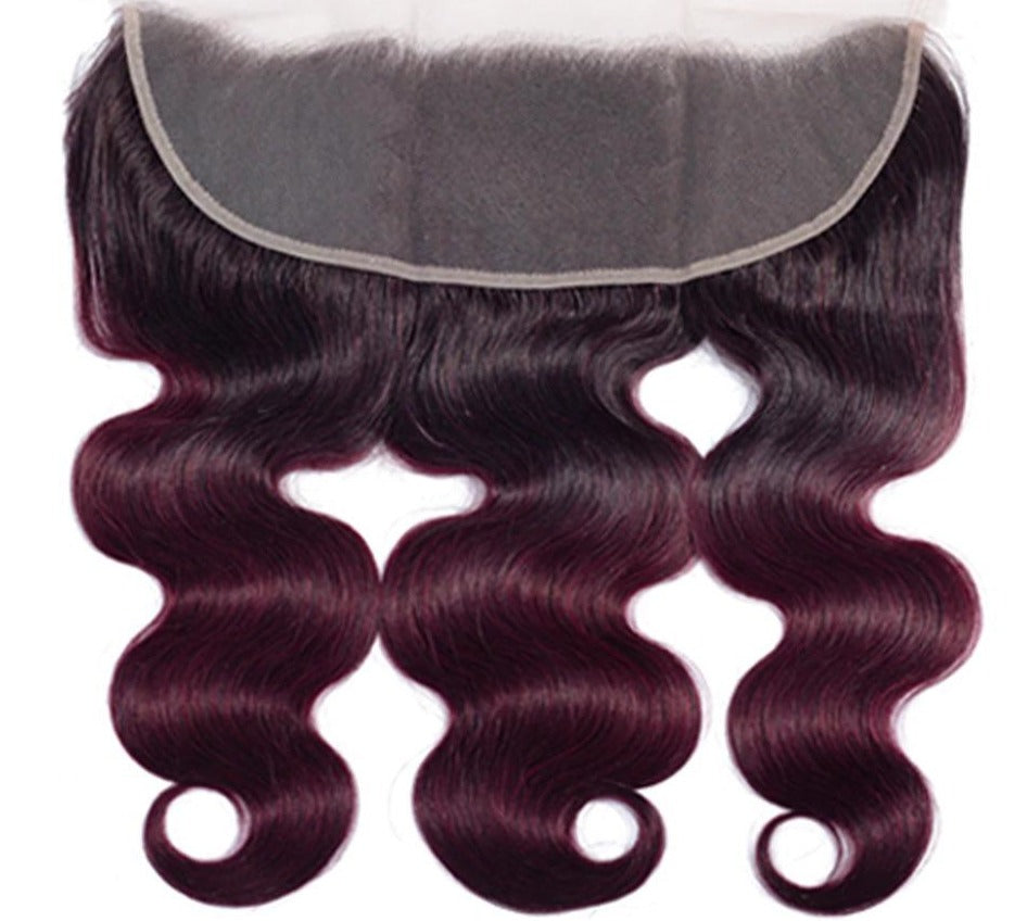 10A Grade #99J  Body Wave #1B/99j BUNDLES with 4x4 CLOSURES & 13x4 FRO