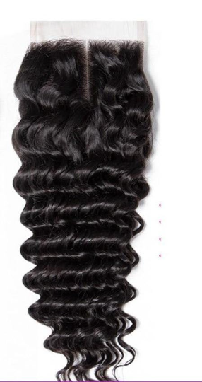 10A Grade Deep Wave 4x4 Brazilian  5x5 Lace 6x6 Closure Remy Human Hai