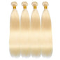 Brazilian Blonde 10A Grade #1B/613 Straight BUNDLES with CLOSURES & FR