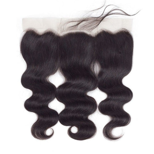 10A Grade THREE PART 13x4 Lace Frontal Remy Human Hair Closure With Ba