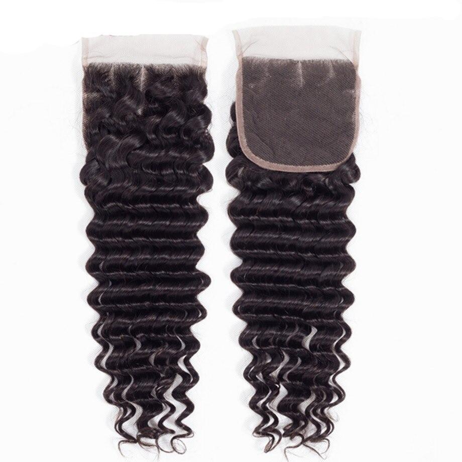 10A Grade Deep Wave 4x4 Brazilian  5x5 Lace 6x6 Closure Remy Human Hai