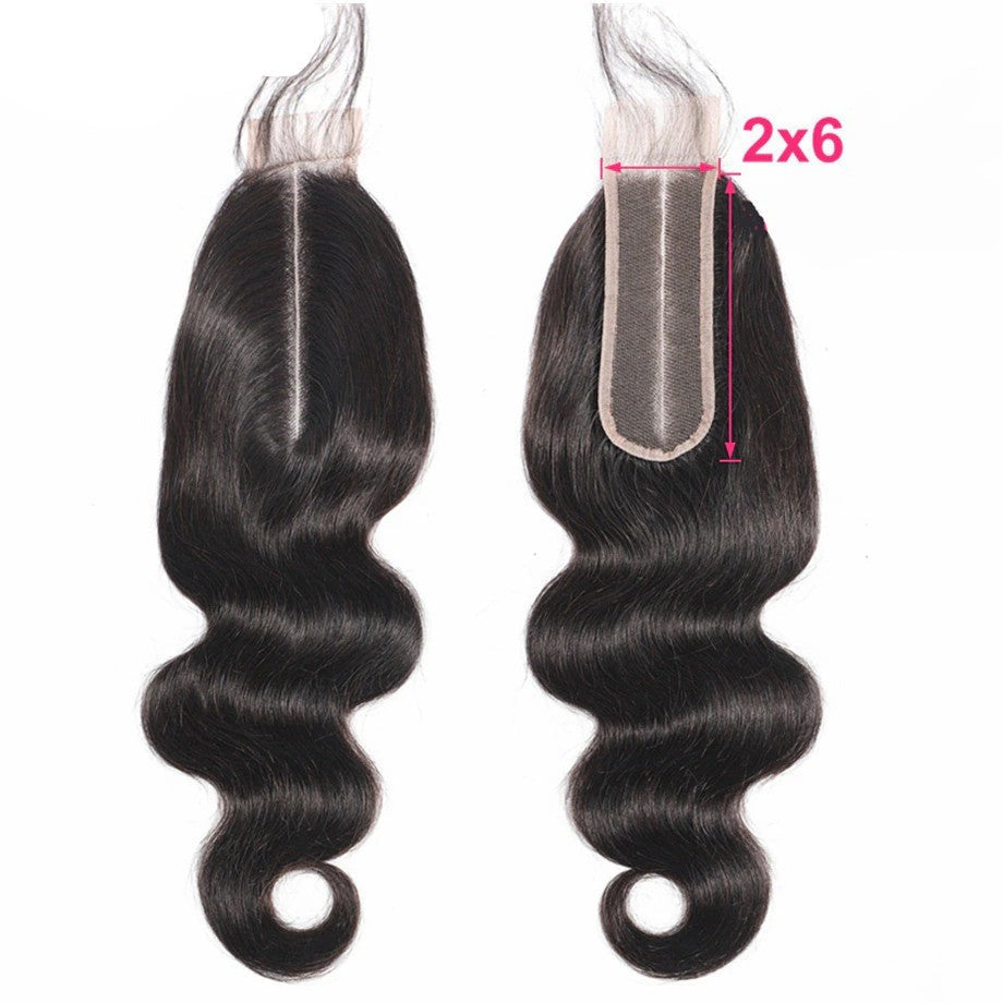 10A Grade Body Wave Brazilian 2x6 Lace Closure Kim K Closure Remy Huma