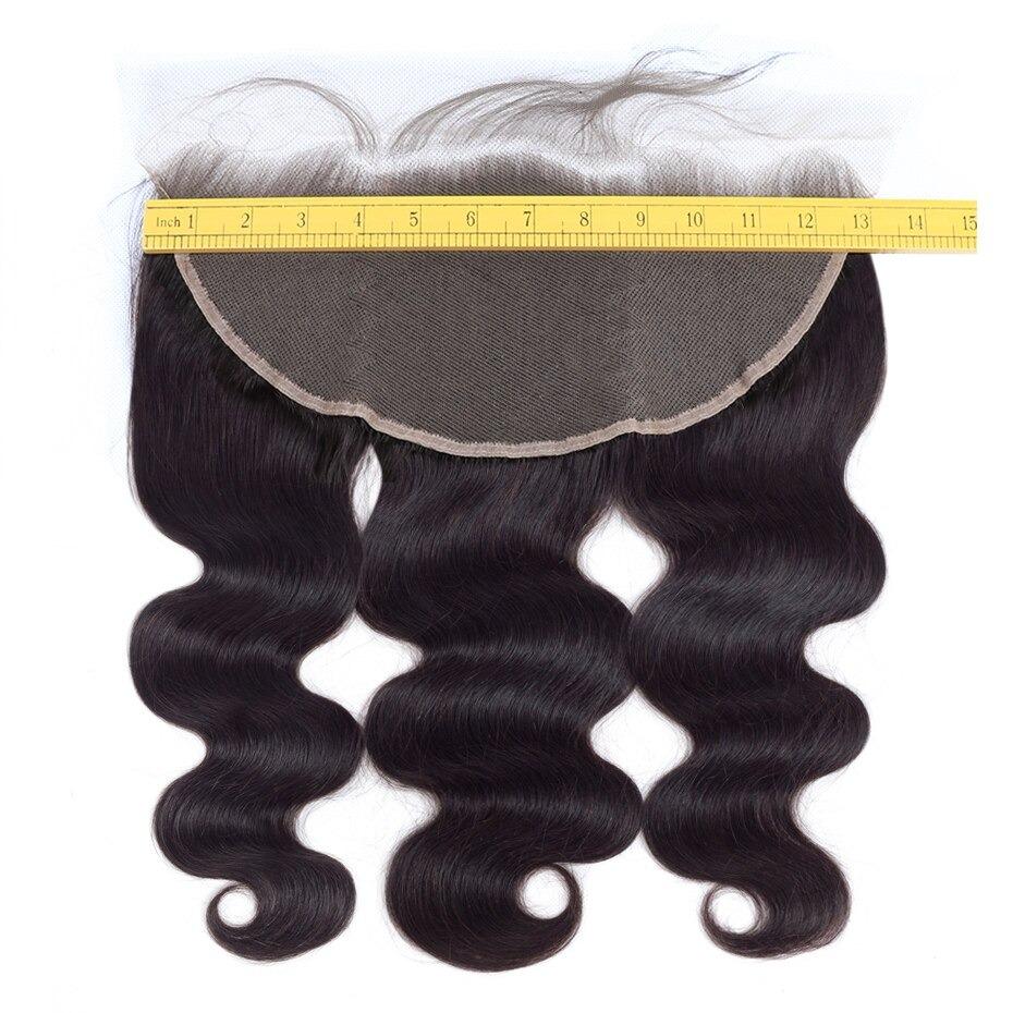 10A Grade THREE PART 13x4 Lace Frontal Remy Human Hair Closure With Ba