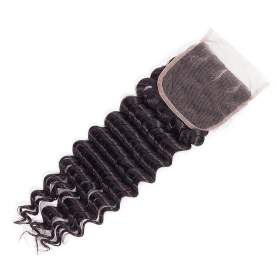 10A Grade Deep Wave 4x4 Brazilian  5x5 Lace 6x6 Closure Remy Human Hai