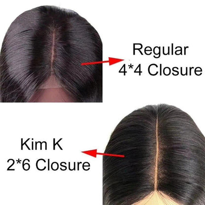 10A Grade Brazilian  Straight 2x6 Lace Closure Kim K Closure Remy Huma