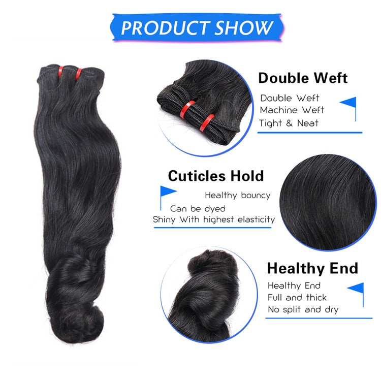 10A Grade Brazilian 3/4 Bundles U6 Bouncy Curl Human Hair bundles with