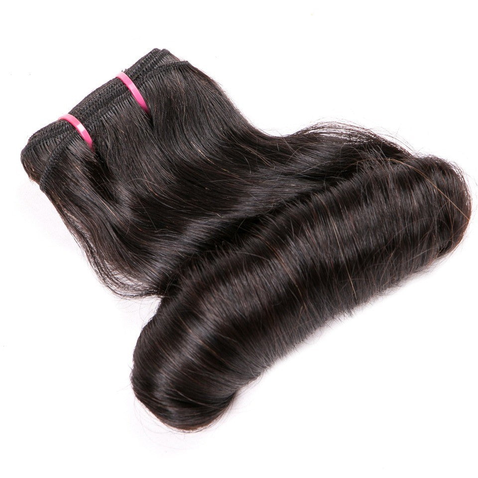 Super Double Drawn 12A Grade EGG CURL BUNDLES with CLOSURES & FRONTAL