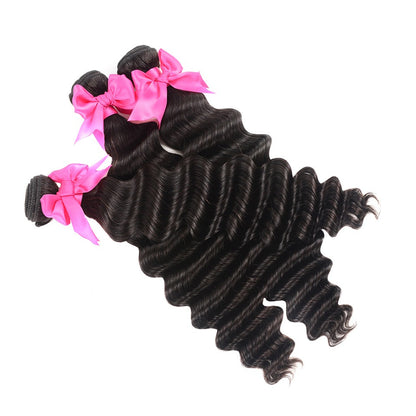 Wholesale 5/6/10/12 Bundles Brazilian Loose Deep Wave 10A Grade Human