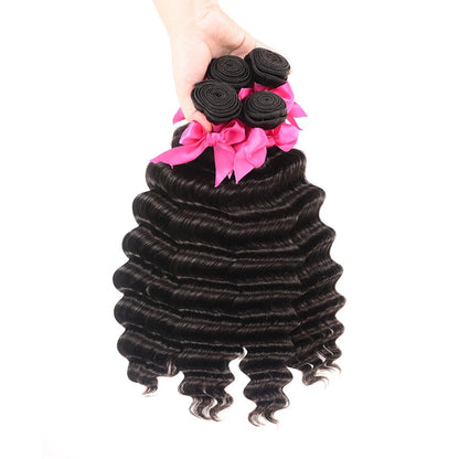 Wholesale 5/6/10/12 Bundles Brazilian Loose Deep Wave 10A Grade Human