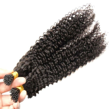 Jerry Curl Human Hair i Tip Microlinks Bulk Braiding Human Hair Bundle