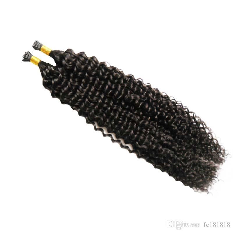 Jerry Curl Human Hair i Tip Microlinks Bulk Braiding Human Hair Bundle