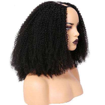 U Part Wig Afro Kinky Curly Human Hair Wigs For Black Women Brazilian