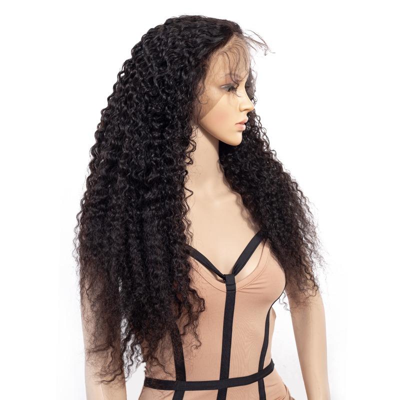 Jerry Curl 13x6 Transparent Lace Frontal Brazilian Human Hair Wigs