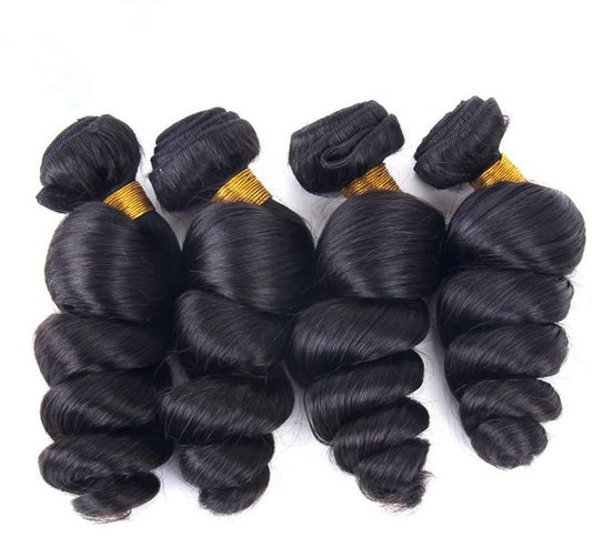 BeuMAX 10A Grade 3/4 Loose Wave Bundles Peruvian Human Hair Extensions