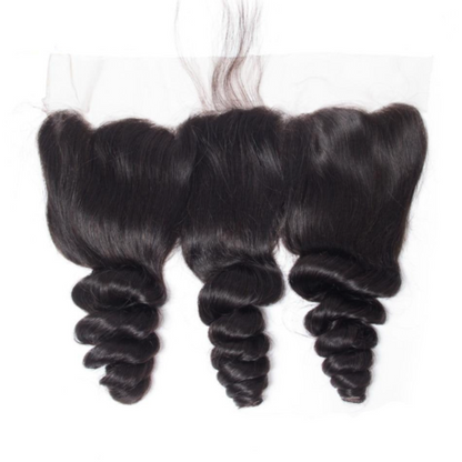 10A Grade THREE PART 13x4 Lace Frontal Remy Human Hair Closure With Ba